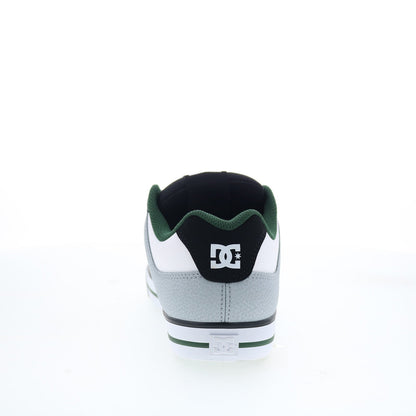 DC Pure 300660-WBN Mens White Leather Lace Up Skate Inspired Sneakers Shoes