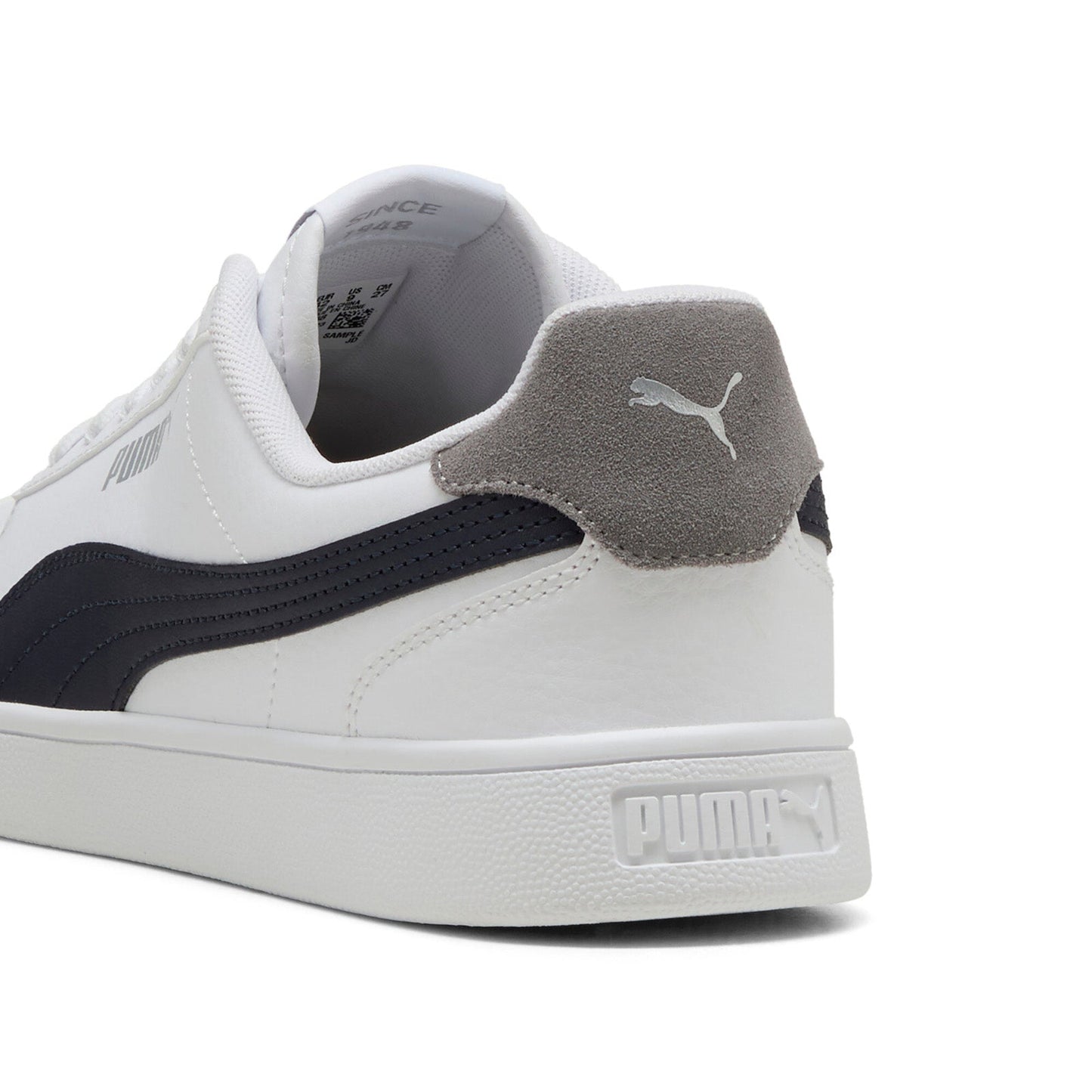 Puma Shuffle 30966838 Mens White Leather Lace Up Lifestyle Sneakers Shoes