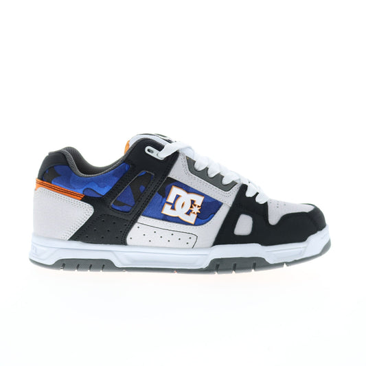 DC Stag 320188-TKE Mens White Leather Lace Up Skate Inspired Sneakers Shoes