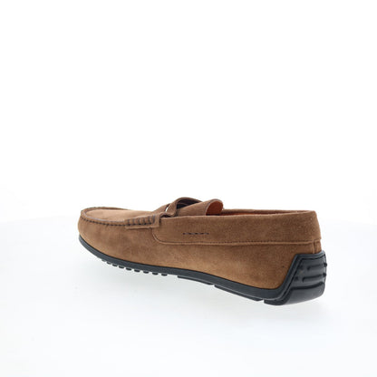 Zelli Italia Monza Sueded Calfskin Mens Brown Loafers Penny Shoes