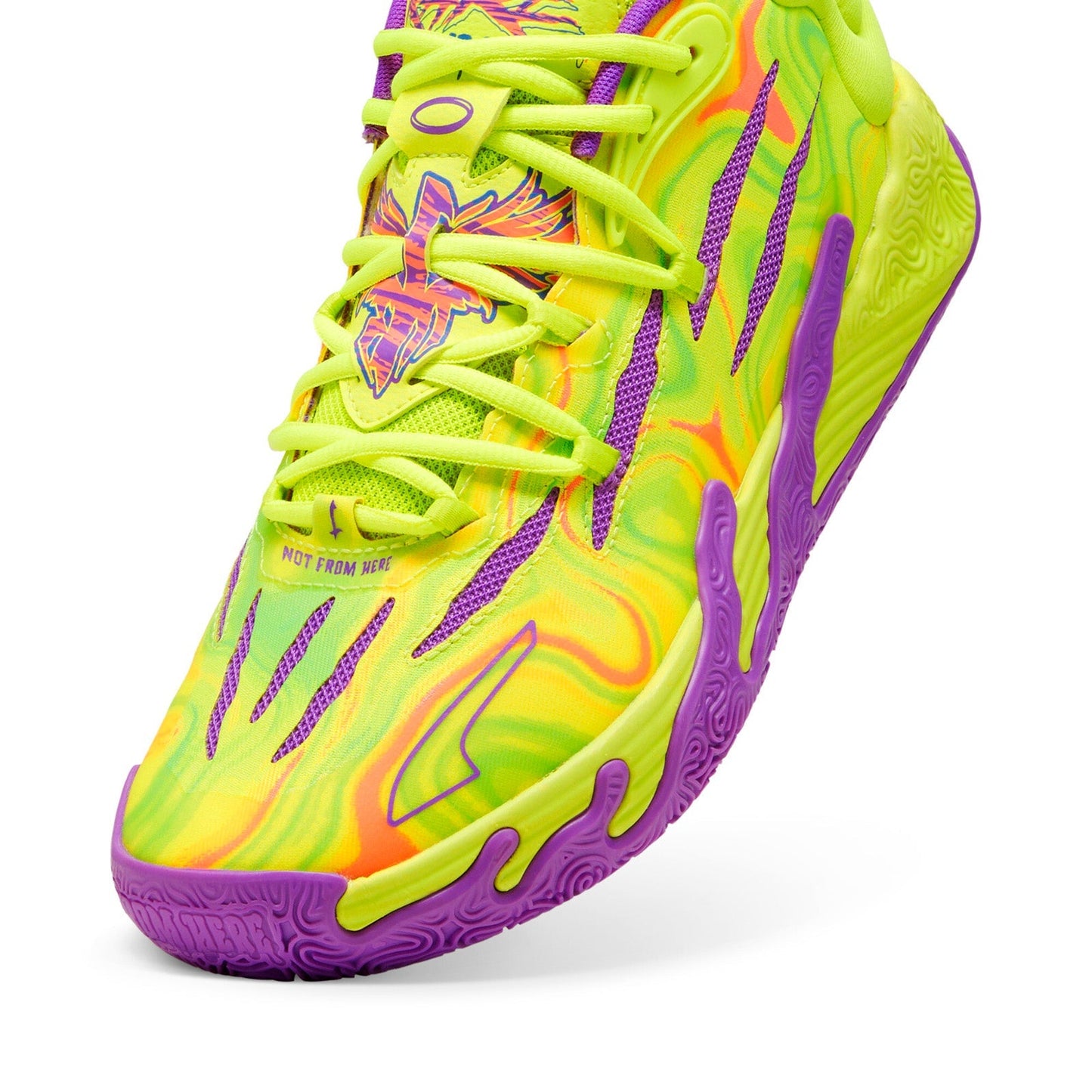Puma Lamelo Ball MB.03 Spark 37989801 Mens Green Athletic Basketball Shoes