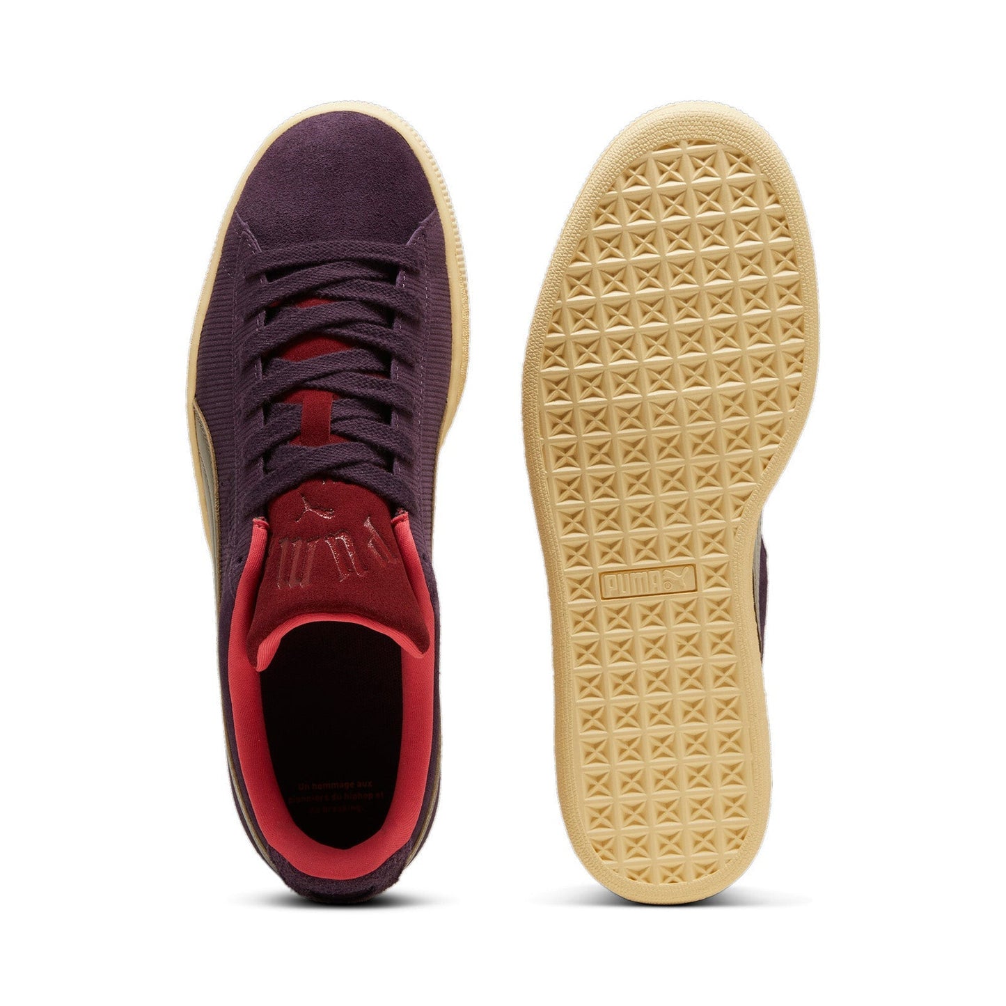 Puma Suede Play Paris 39819001 Mens Purple Suede Lifestyle Sneakers Shoes