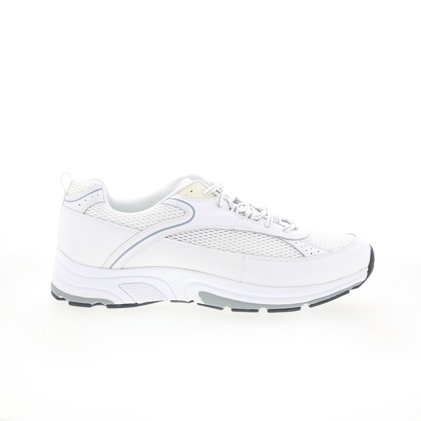 Drew Aaron 40893-02 Mens White Narrow Leather Lifestyle Sneakers Shoes