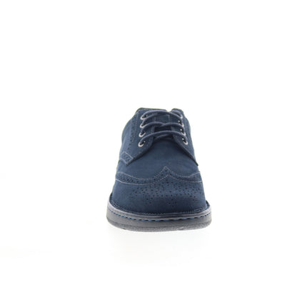 Drew Delaware Mens Blue Narrow Oxfords & Lace Ups Wingtip & Brogue Shoes