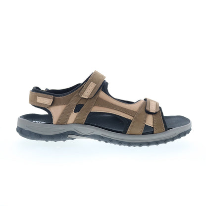 Drew Warren 47791-82 Mens Brown Leather Strap Slides Sandals Shoes