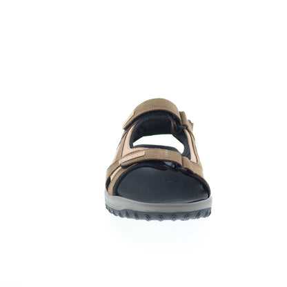 Drew Warren 47791-82 Mens Brown Leather Strap Slides Sandals Shoes