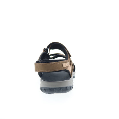 Drew Warren 47791-82 Mens Brown Leather Strap Slides Sandals Shoes