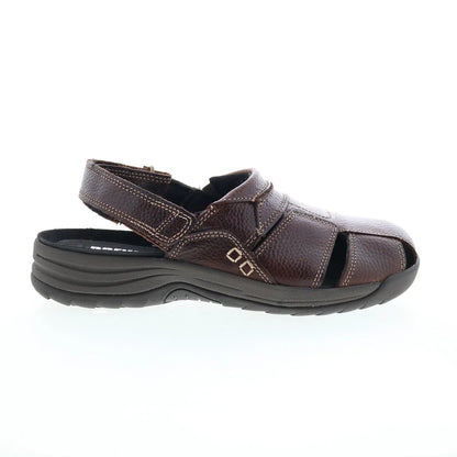 Drew Barcelona 47792-68 Mens Brown Leather Sport Sandals Shoes