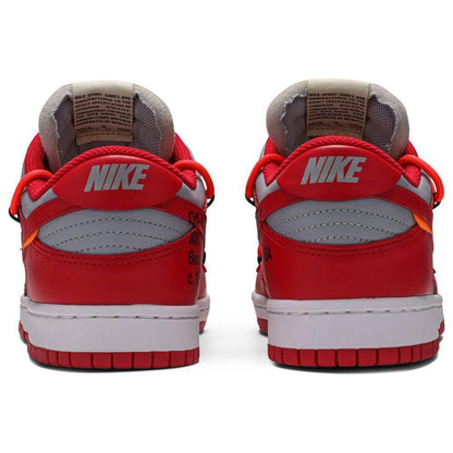 Nike Mens Off-White x Dunk Low Sneakers - 'University Red'