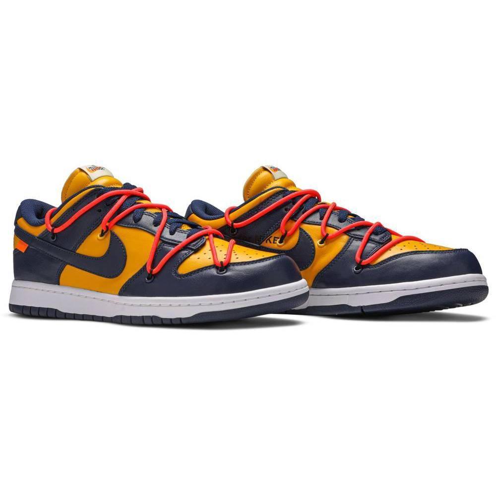 Nike Mens Off-White x Dunk Low Sneakers - 'University Gold'