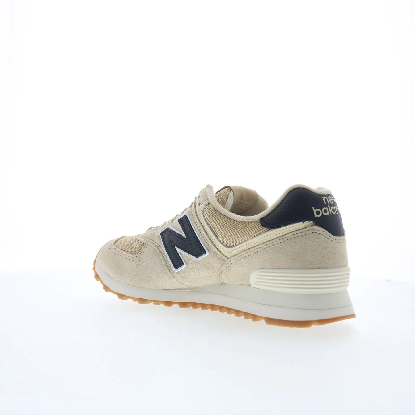 New Balance 574 U574RAC Mens Beige Suede Lace Up Lifestyle Sneakers Shoes