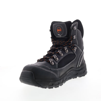 Hoss Blocker Aluminum Toe Waterproof Mens Black Extra Wide 4E Work Boots