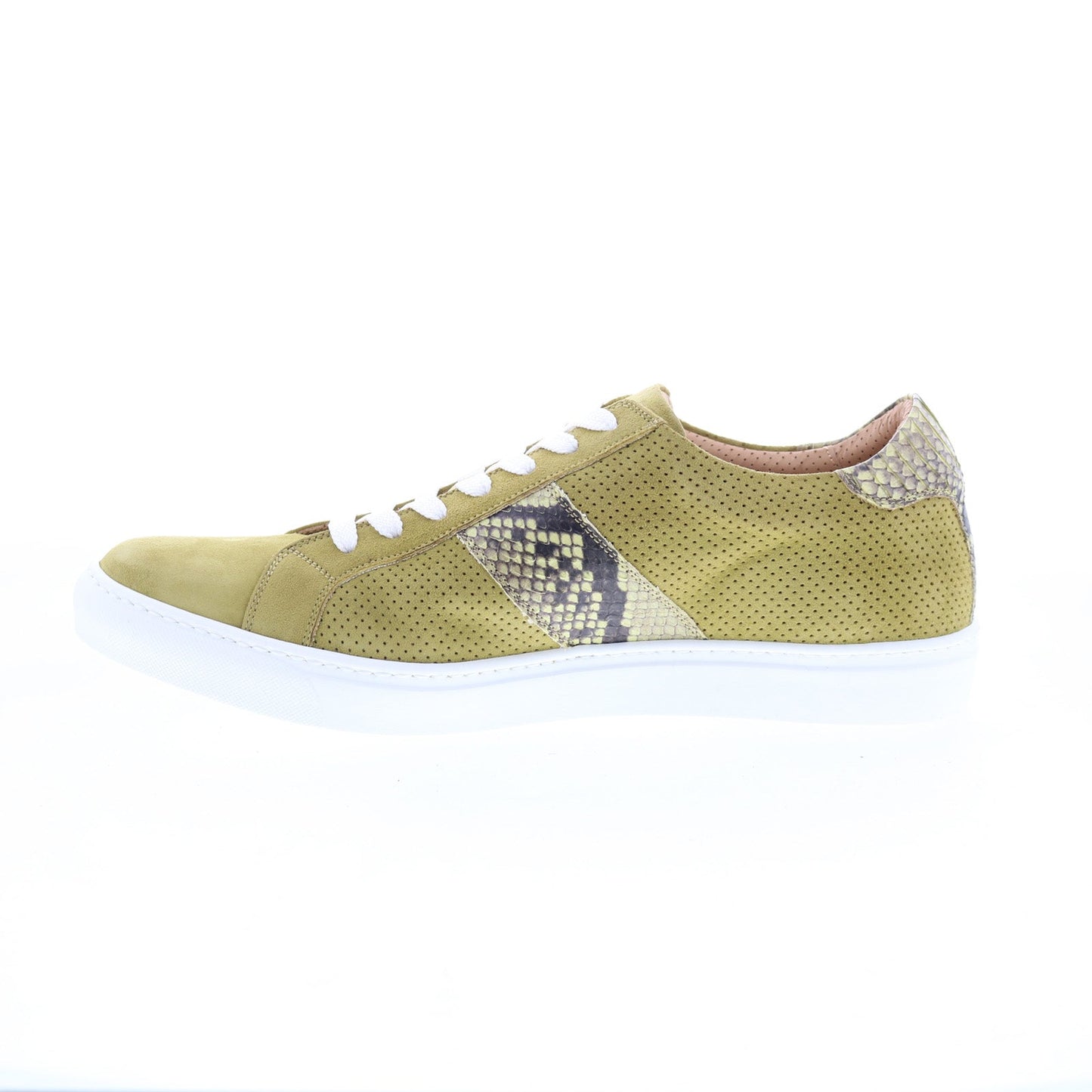 Zelli Italia Olympias Goat Suede Mens Green Lifestyle Sneakers Shoes