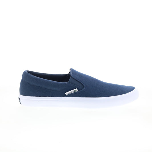 Lacoste Slip-On Base 224 1 CMA Mens Blue Canvas Lifestyle Sneakers Shoes