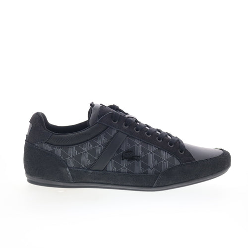 Lacoste Chaymon 125 2 CMA Mens Black Suede Lifestyle Sneakers Shoes