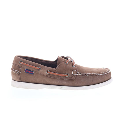 Sebago Docksides Portland Nubuck Mens Brown Loafers & Slip Ons Boat Shoes