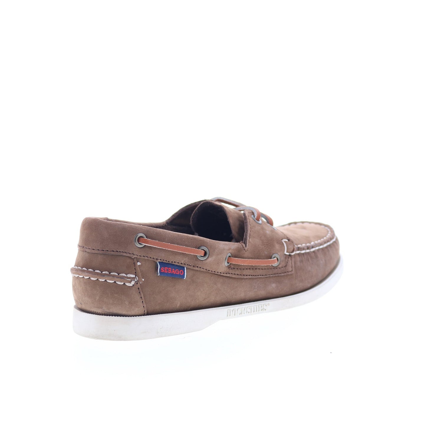 Sebago Docksides Portland Nubuck Mens Brown Loafers & Slip Ons Boat Shoes