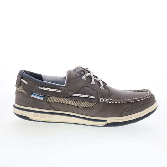 Sebago Triton Three Eyelets Nubuck Mens Brown Loafers & Slip Ons Boat Shoes