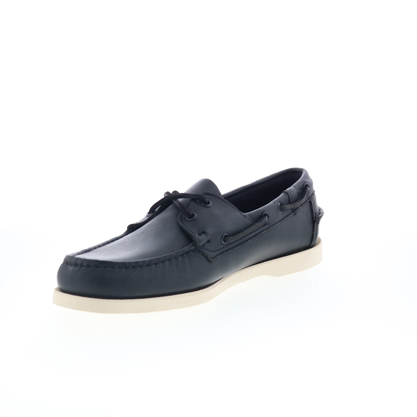 Sebago Docksides Portland Mens Black Leather Loafers & Slip Ons Boat Shoes