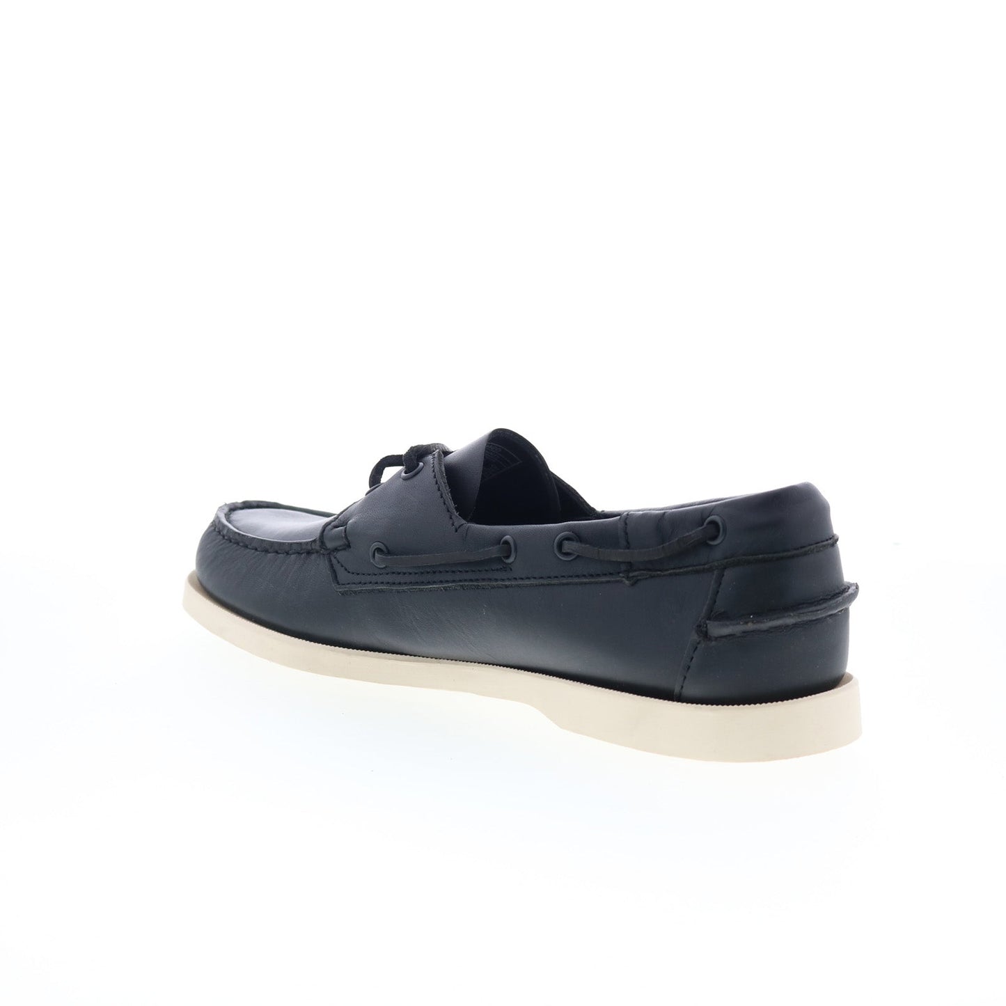 Sebago Docksides Portland Mens Black Leather Loafers & Slip Ons Boat Shoes