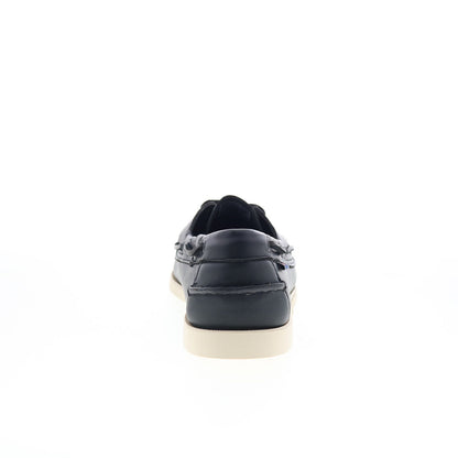Sebago Docksides Portland Mens Black Leather Loafers & Slip Ons Boat Shoes