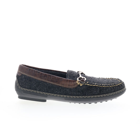 T.B. Phelps Wool Horse Bit 720-42 Mens Gray Slip On Loafers Moccasin Shoes