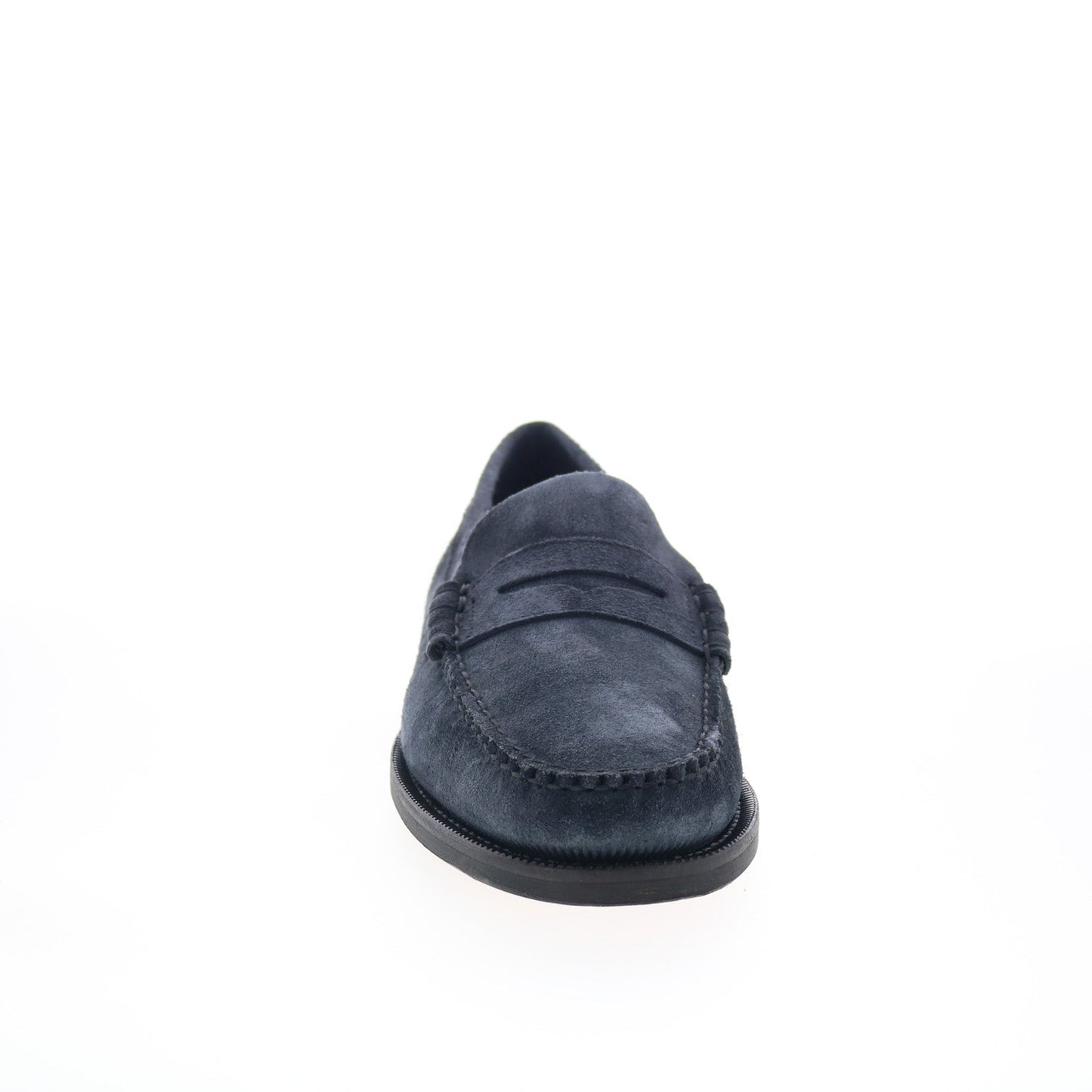 Sebago Classic Dan Flesh Out Mens Blue Suede Loafers & Slip Ons Penny Shoes