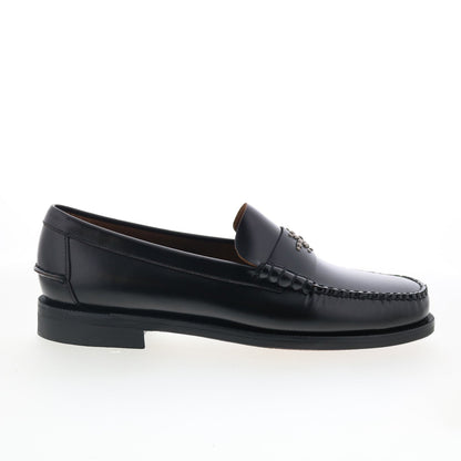 Sebago Classic Dan Sun HTC LA Mens Black Wide Leather Loafers Penny Shoes