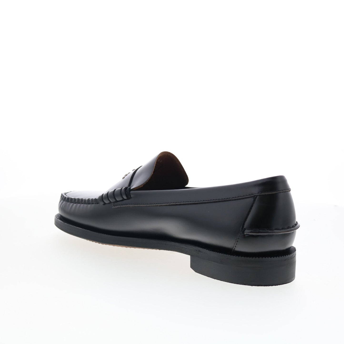 Sebago Classic Dan Sun HTC LA Mens Black Wide Leather Loafers Penny Shoes