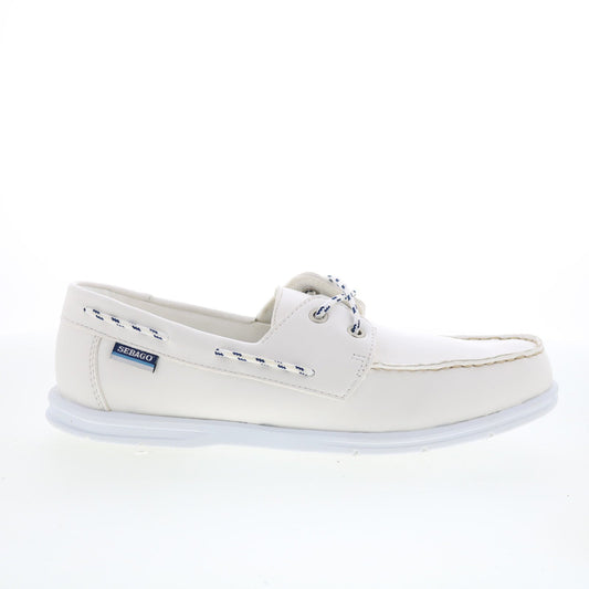 Sebago Jackman 78114CW-911 Mens White Loafers & Slip Ons Boat Shoes