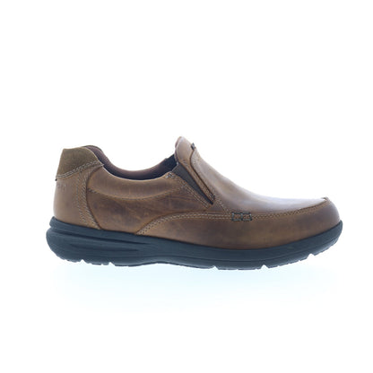 Nunn Bush Cam Slip On 84696 Mens Brown Wide Loafers & Slip Ons Casual Shoes