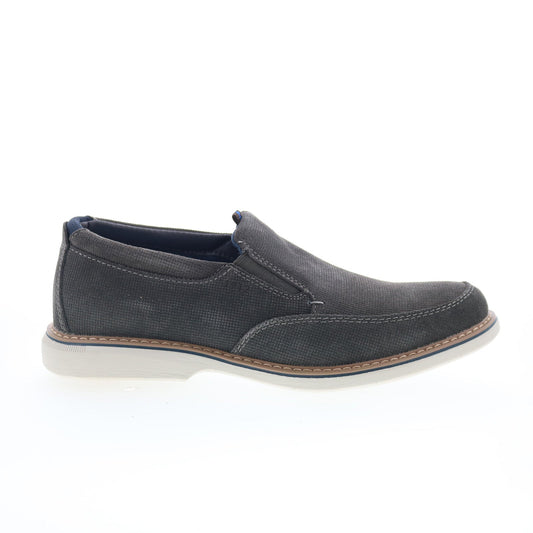 Nunn Bush Otto Moc Toe Slip On Mens Gray Extra Wide Loafers Casual Shoes
