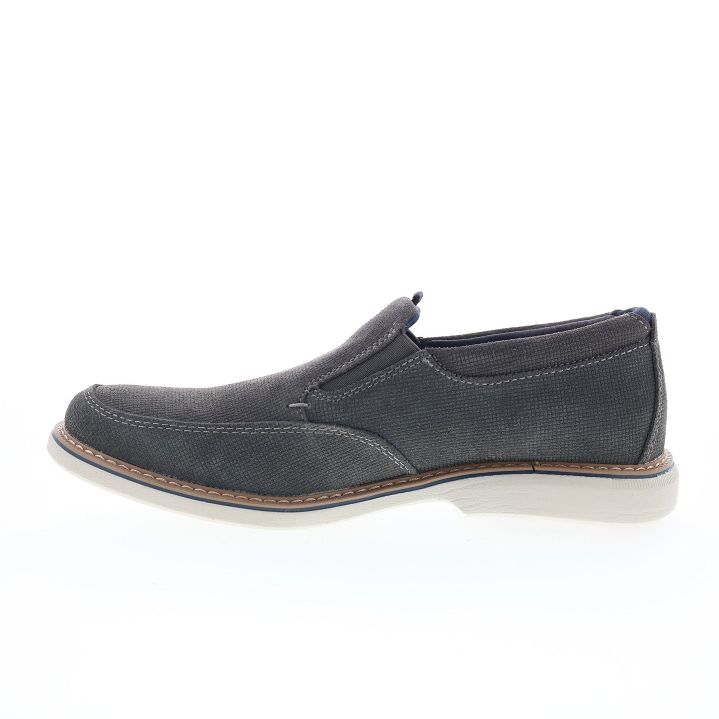 Nunn Bush Otto Moc Toe Slip On Mens Gray Wide Loafers Casual Shoes