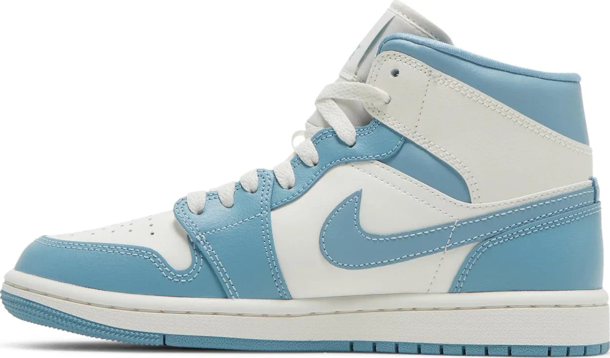 Nike Womens Air Jordan 1 Mid Sneakers - 'University Blue'
