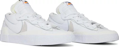 Nike Mens Sacai x Blazer Low Sneakers - 'White Patent'