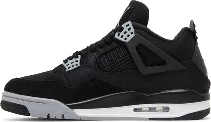 Nike Mens Air Jordan 4 Retro SE Sneakers - 'Black Canvas'
