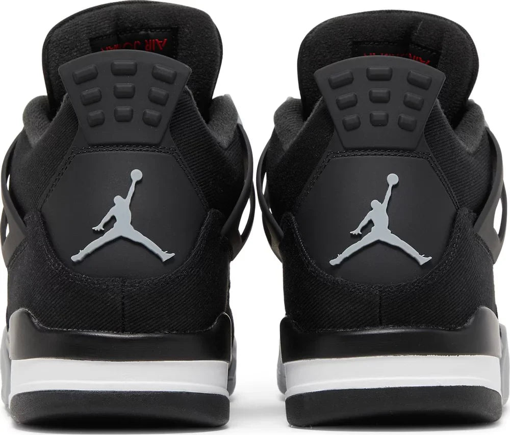Nike Mens Air Jordan 4 Retro SE Sneakers - 'Black Canvas'