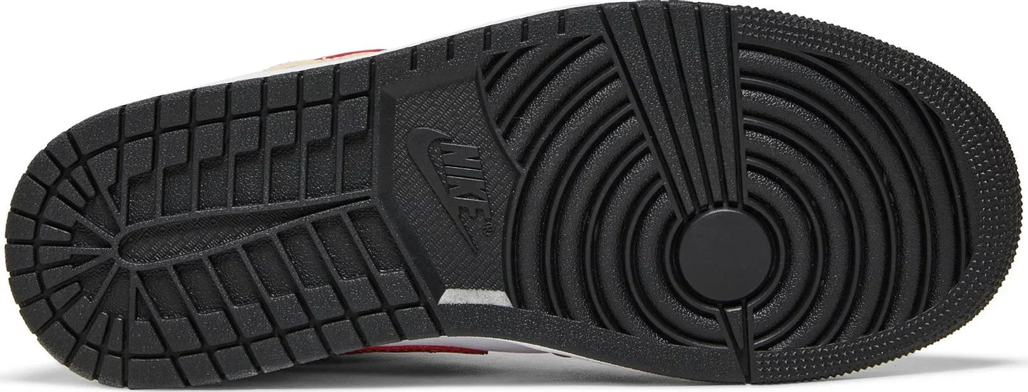 Nike Mens Air Jordan 1 Mid Sneakers - 'Light Curry Cardinal Red'