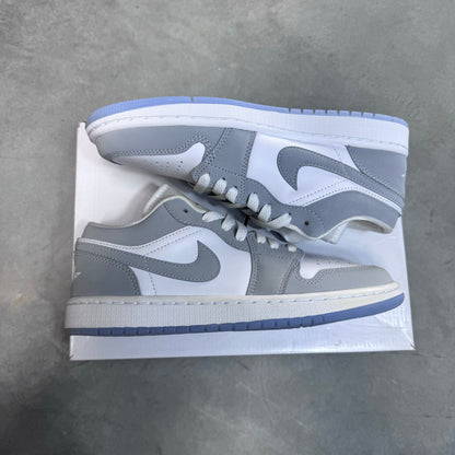 DISPLAY - Nike Womens Air Jordan 1 Low Sneakers - 'White Wolf Grey'