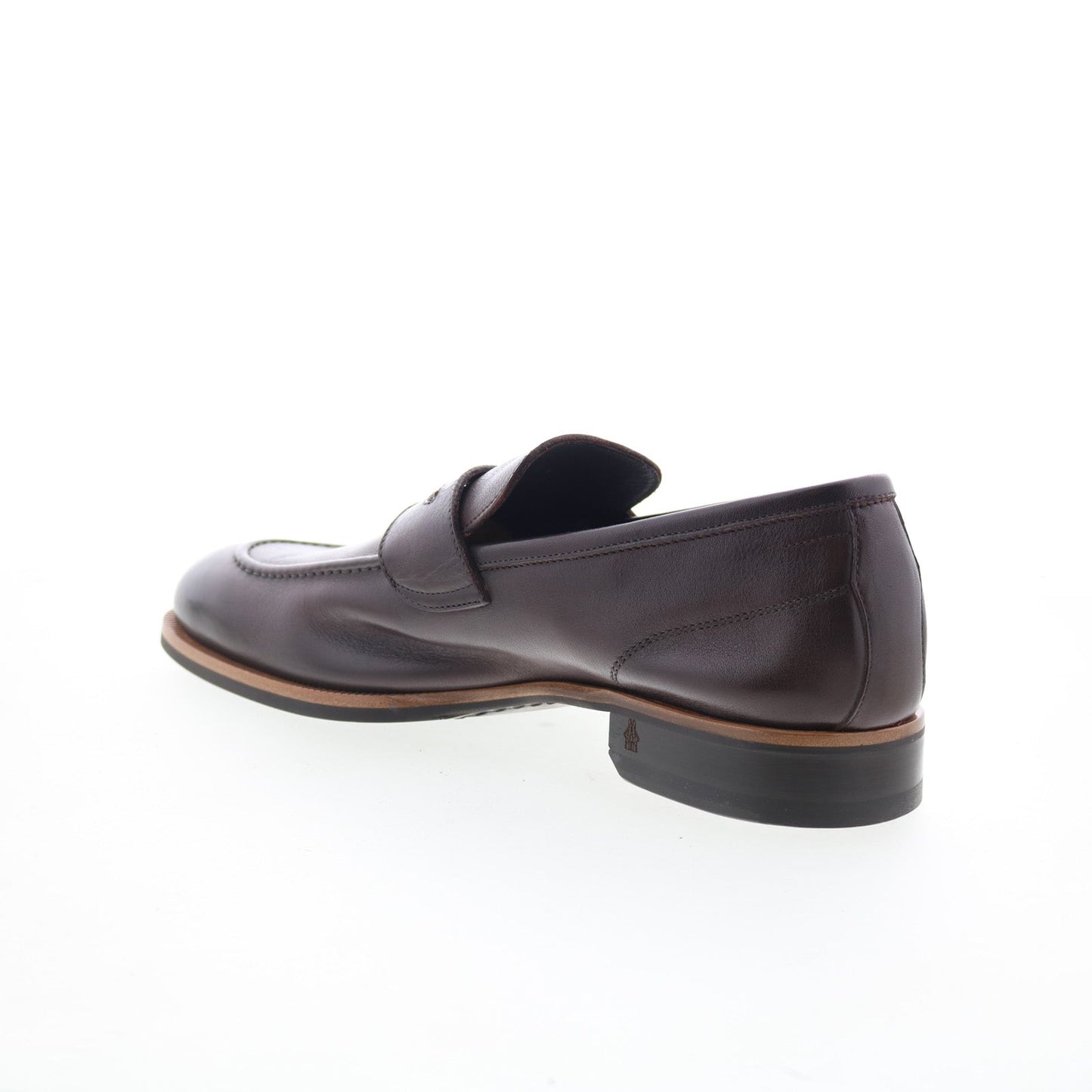 Di Bianco Brera Mens Brown Leather Slip On Loafers & Slip Ons Penny Shoes
