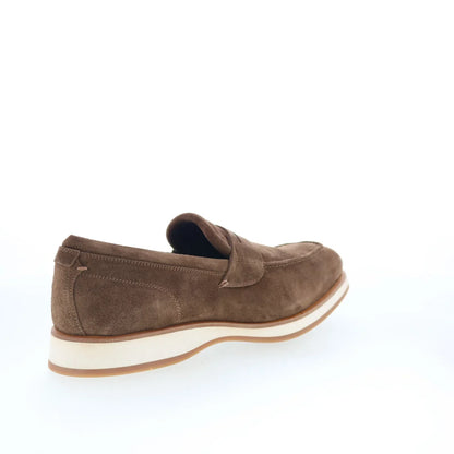 Di Bianco Brera Classic Mens Brown Suede Loafers & Slip Ons Penny Shoes