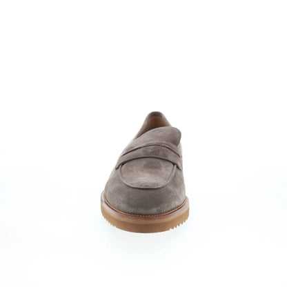 Di Bianco Brera Mens Brown Suede Slip On Loafers & Slip Ons Penny Shoes