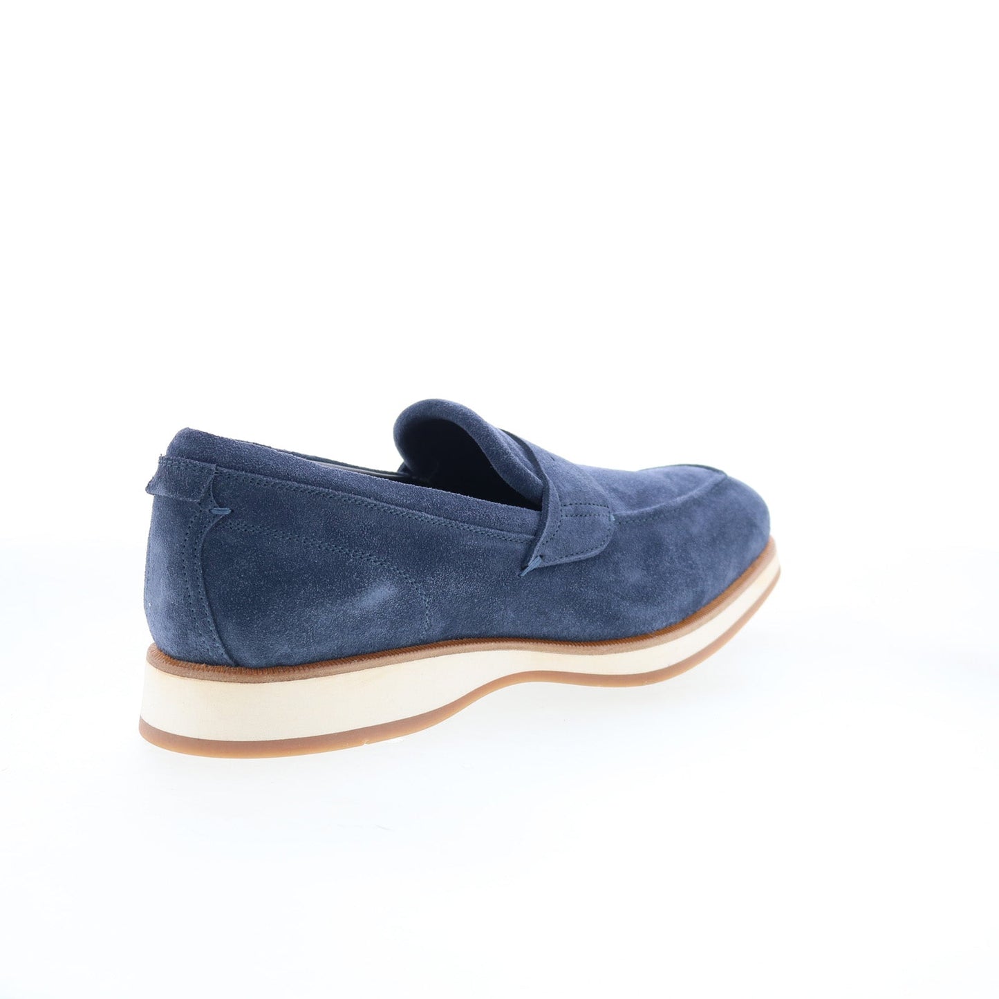 Di Bianco Brera Mens Blue Leather Slip On Loafers & Slip Ons Penny Shoes