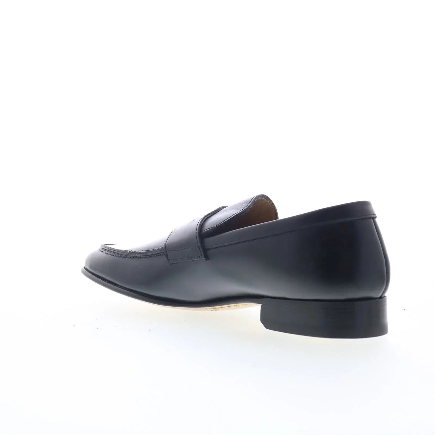 Di Bianco Nobleman BRUNO Mens Black Leather Loafers & Slip Ons Penny Shoes