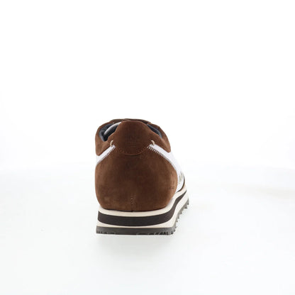 Di Bianco Daytona Mens Brown Leather Lace Up Lifestyle Sneakers Shoes