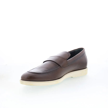 Pastori by Di Bianco Decius Mens Brown Leather Loafers & Slip Ons Penny Shoes