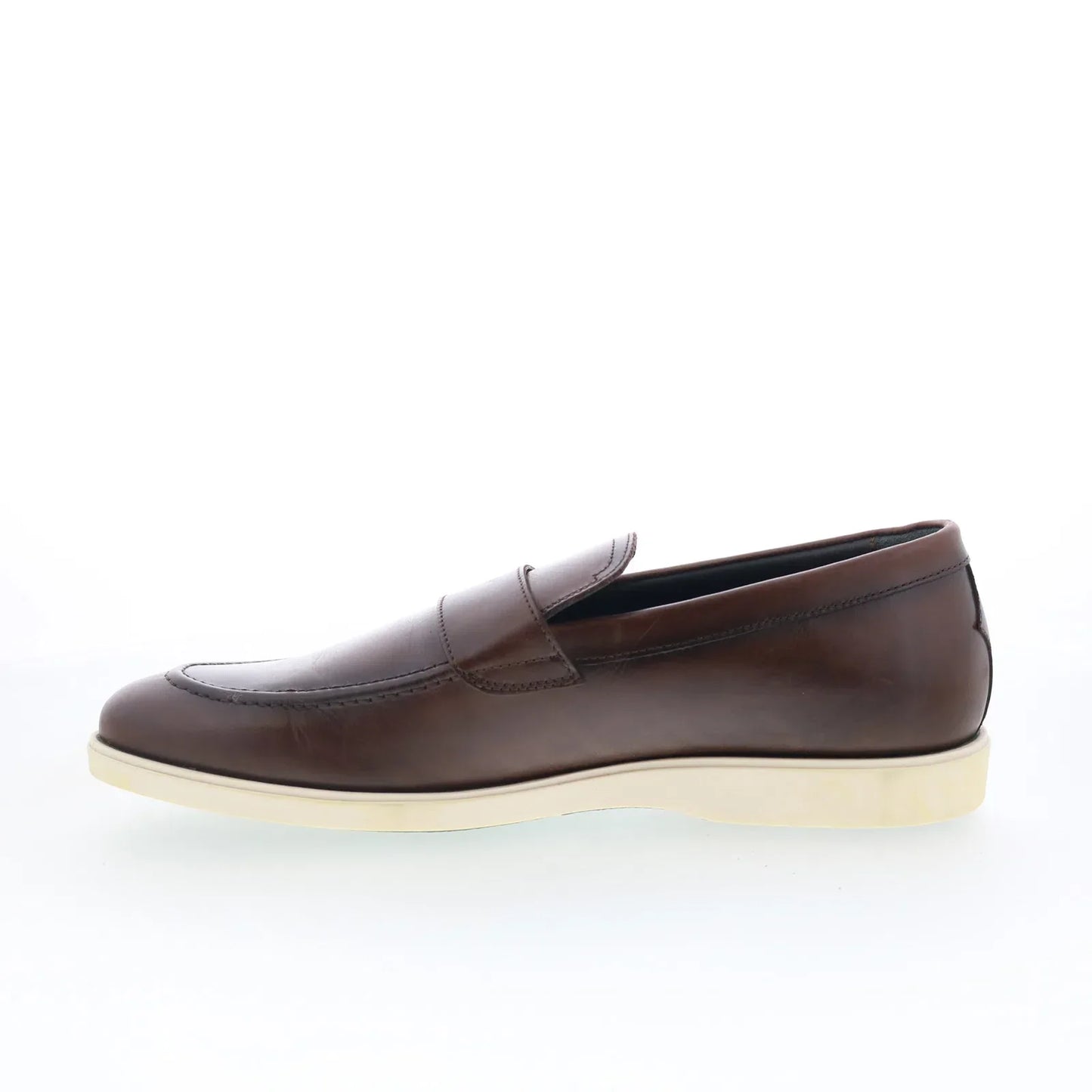 Pastori by Di Bianco Decius Mens Brown Leather Loafers & Slip Ons Penny Shoes