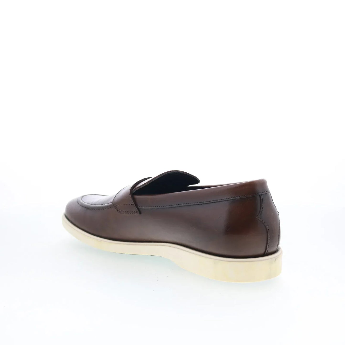 Pastori by Di Bianco Decius Mens Brown Leather Loafers & Slip Ons Penny Shoes