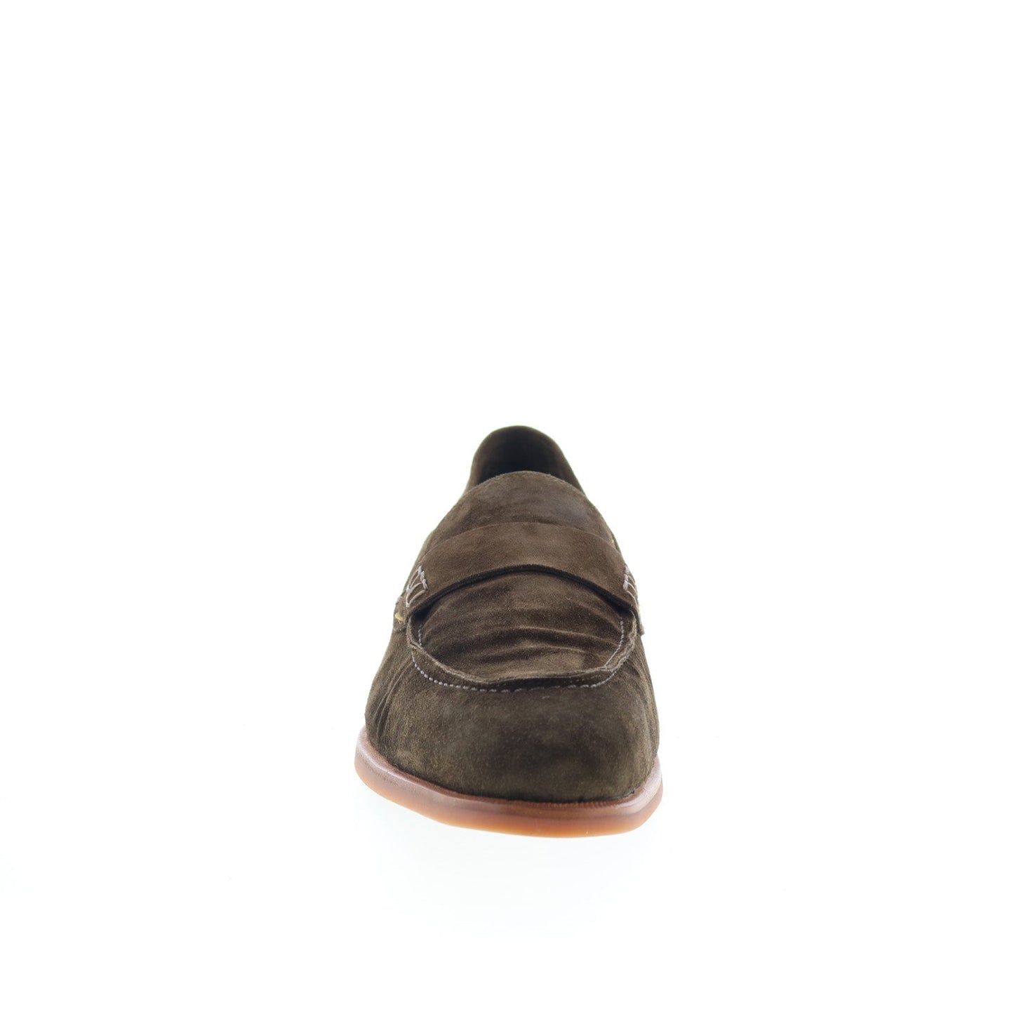 Di Bianco Drocida Mens Brown Suede Slip On Loafers & Slip Ons Penny Shoes