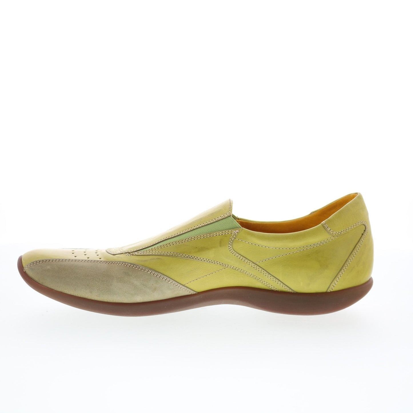 Giano Mefisto G202 Mens Green Leather Loafers & Slip Ons Casual Shoes